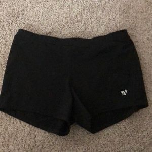 Varsity black spandex shorts